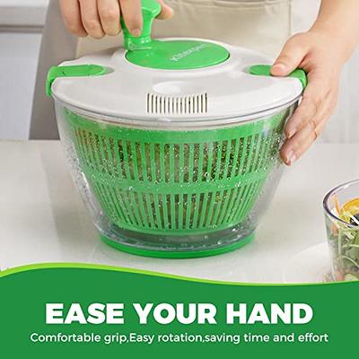 Kitexpert Salad Spinner Large 5.28 Qt, Manual Lettuce Spinner for Veggie  Prepping and Fruit Washing, Vegetable Dryer Spinner with Built-in Draining  System, Locking and Rotary Handle (Green) - Yahoo Shopping