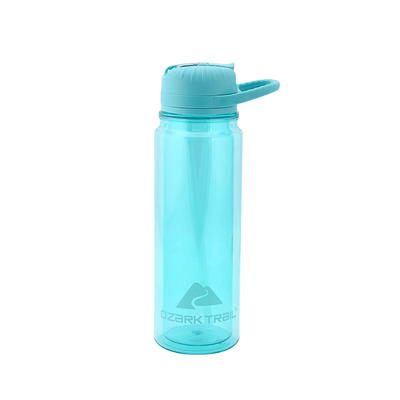 Ozark Trail 32 oz Green Plastic Water Bottle with Wide Mouth and Flip-Top  Lid 