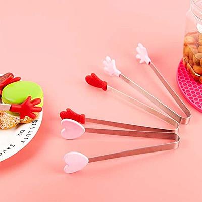 Kitchen Tongs Mini Stainless Steel Tongs With Hand-shaped Silicone