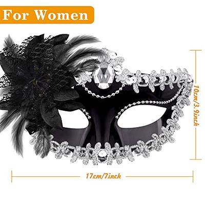 IDOXE Golden Black Couple Masquerade Masks Set Venetian Party Mask Plastic  Halloween Costume Mask Mardi Gras Mask for Couples Women Men Decoration -  Yahoo Shopping