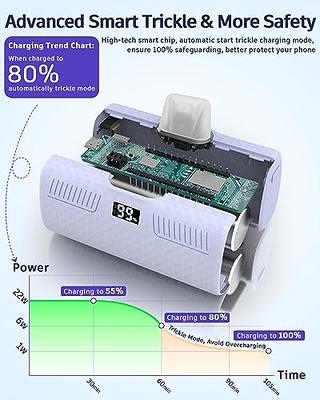 Portable Charger 10800mAh for iPhone,Small & Ultra-Compact 15W PD Fast  Charging Power Bank ,LCD Display Battery Pack with Built-in-Cable  Compatible