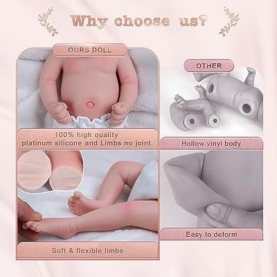 BABESIDE Reborn Baby Dolls Silicone Full Body 12 Inches Solid Platinum  Silicone Baby Doll Sleeping Premiee Girl Realistic-Newborn Baby Dolls for  Kids