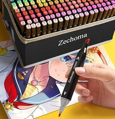  ZECHOMA 120 Colors Alcohol Markers Artist Drawing Art Dual Tip  Markers Perfect for Kids Boys Girls Students Adult : Arts, Crafts & Sewing
