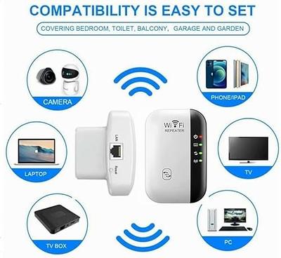 WiFi Extender Signal Booster Up to 5000sq.ft and 45 Devices, WiFi Range  Extender, Wireless Internet Repeater, Long Range Amplifier with Ethernet  Port, 1-Tap Setup, Access Point, Alexa Compatible - Yahoo Shopping