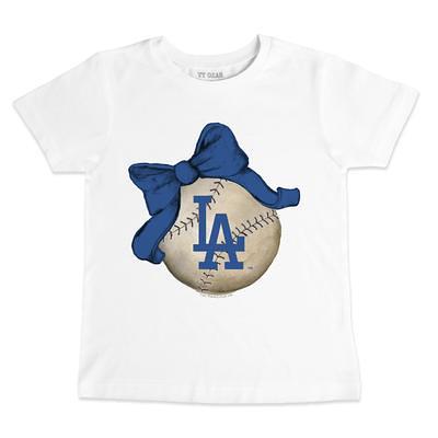 Los Angeles Dodgers Tiny Turnip Infant Shark Raglan 3/4 Sleeve T