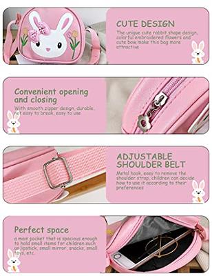 Kids Purse Pink Mini Bag Rabbit Shoulder Handbags Animals