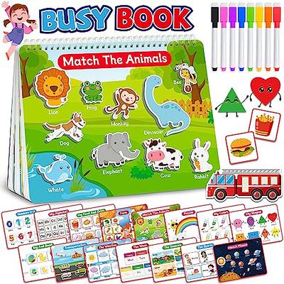  Busy Book Preschool Learning Activities Toddler Age 3 4 5:  Montessori Toys Newest 32 Themes - Dinosaur Alphabet Art Craft - Pre  Educational Workbook Autism Learning Material Xmas Gifts Boys Girls : Toys  & Games