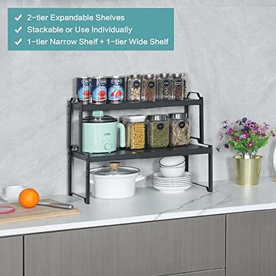 X-cosrack Expandable Shelf for Kitchen Cabinet, Adjustable Cabinet