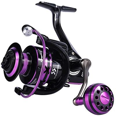 Sougayilang Fishing Reel, Lightweight 12+1 Ball Bearings 5.0:1 Gear Ratio  Ultra Smooth Purple Spinning Reel for Freshwater-2000 - Yahoo Shopping