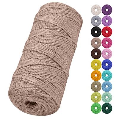 LEREATI Jute Twine String, 2mm 328 Feet Natural Garden Twine for Crafts,  Colored Jute Rope 3-Ply Hemp String for Gift Wrapping, Gardening, Wedding  and Christmas Decorations (Brown) - Yahoo Shopping