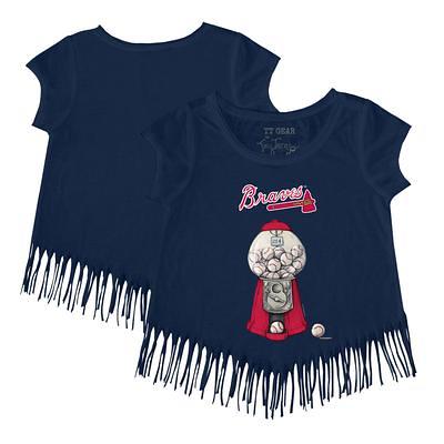 Atlanta Braves Tiny Turnip Toddler Bronto T-Shirt - White