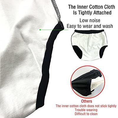 Adult Diaper Cover for Incontinence, Cloth Active Latex Leak Proof Pants,  Noiseless Reusable Washable Pull Up Plastic Pants (Black, 2XL) - Yahoo  Shopping