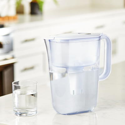 Great Value Water Filter Pitcher 10 Cup Series, Blue Color, BPA-Free Plastic Water Pitcher, Brita Filter Compatible