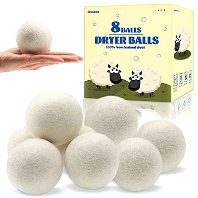  OIG Brands Wool Dryer Balls - 6-Pack - XL Premium Natural  Fabric Softener - Made with 100% New Zealand Wool That Replaces Dryer  Sheets - Reusable Laundry Balls for Dryer 