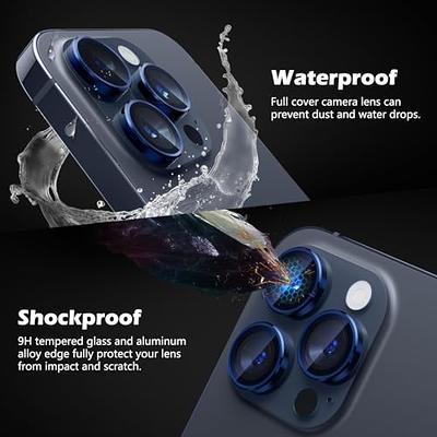  AFARER 2 Pack for iPhone 15 Pro/iPhone 15 Pro Max Camera Lens  Protector, Metal Camera Lens Protector with 9H Tempered Glass Screen  Protector Accessories,[Drop Protection] Camera Lens Cover-Black : Cell  Phones