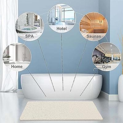 OLANLY Shower Mat Non Slip, 27.5x15.5 Bathtub Mats, Machine Washable Bath  Mat for Tub with Drain Holes and Suction Cups to Keep Floor Clean, Soft on