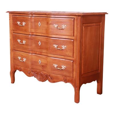 Ethan Allen French Provincial Louis Xv Carved Maple Chest Of