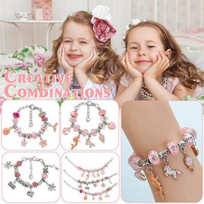 Charm Bracelet Jewelry Making Kit Art Craft For Girl kid Christmas Birthday  Gift