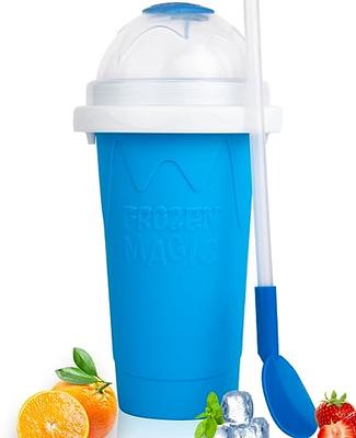 TIK TOK Slushie Maker Cup, Slushy Maker Ice Cup Frozen Magic Squeeze Cup  Cooling Maker Cup Freeze Mug Milkshake Smoothie Mug, Portable Squeeze Ice  Cup for Everyone (Blue)