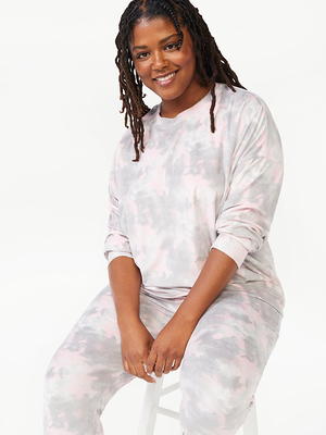 U.S. Polo Assn. Women's & Women's Plus Long Sleeve Top and Plush Pant Pajama  Sleep Set, 2-Piece, Sizes S-3XL 