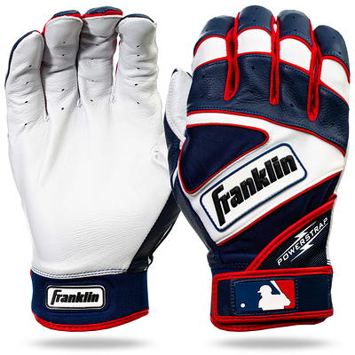 Franklin Sports MLB Classic One LT Baseball Batting Gloves - Black/Gold -  Adult Medium - Pair 