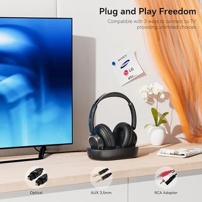 Buy Rybozen Wireless TV Headphones with Transmitter Dock, Over-Ear