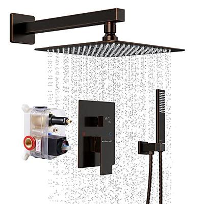 Shower System Wall Mounted with 10 in. Square Rainfall Shower head and