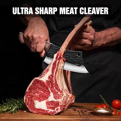 Vegetable and Meat Cleaver knife Full Tang Butcher Knife Kitchen Knife Set  Chef Knife Pack