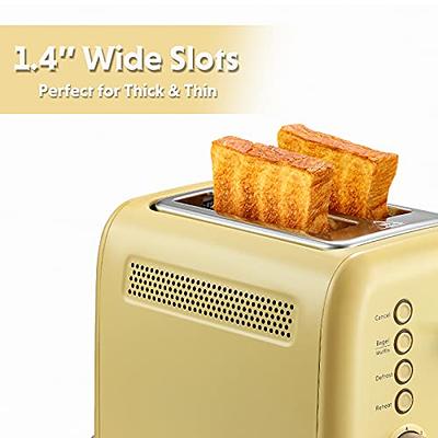 Toaster 2 Slice Keenstone Retro Stainless Steel Toaster with Bagel, Cancel,  Defrost Function, Extra Wide Slot Toaster with High Lift Lever, 6 Shade  Settings, Removal Crumb Tray, Dark Blue - Yahoo Shopping