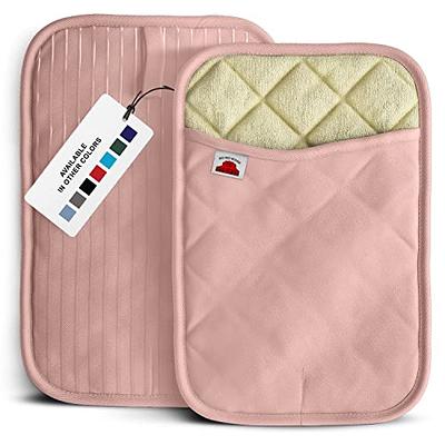 Lavish Home Quilted Cotton Black Heat/Flame Resistant Oven Mitt