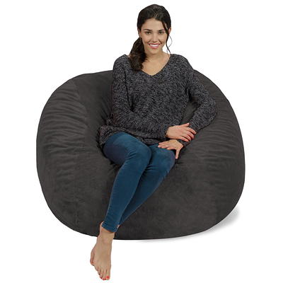 Chill Sack Bean Bag Chair, Memory Foam Lounger with Ultra Fur Cover, Kids,  Adults, 4 ft, Grey - Yahoo Shopping