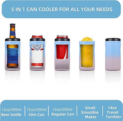 Hydrapeak 4-in-1 Insulated Bottle and Can Cooler Stainless Steel Double  Wall Vacuum Insulated Fits 12 oz Slim Cans, Standard 12 oz Cans, and 12oz  Beer