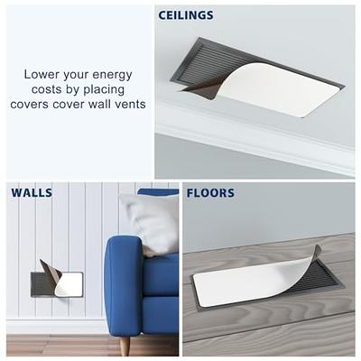 TECWAP 6 Pack Strong Magnetic Vent Covers for Home Ceiling, Thick Magnet Cover Standard Air Registers - Floor,Wall,Home HVAC,Ac,Rv and Furnace Vents