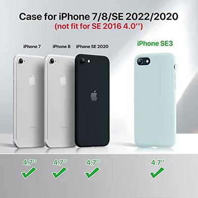For iPhone SE 2nd,3rd Gen 2022/2020 Case Liquid Silicone Cover, Screen  Protector