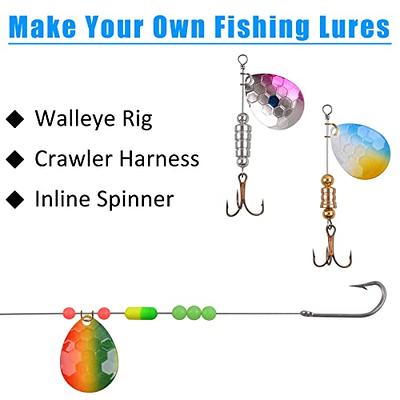  Walleye Rigs Making Kit Fishing Spinners Lure Making Supplies  Walleye Spinner Rig Crawler Harness Colorado Blades Rig Floats Clevise  Beads Hooks (128pcs/kit) : Sports & Outdoors