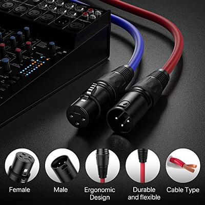 GearIT XLR to XLR Microphone Cable (100 Feet, 1 Pack) XLR Male to Female  Mic Cable 3-Pin Balanced Shielded XLR Cable for Mic Mixer, Recording  Studio