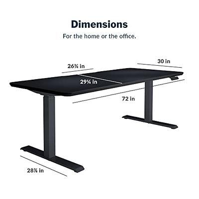 Vari- Standing Desk Adjustable Height (48 x30')- Electric Sit-Stand  Computer Desk for Work or Home Office- Dual Motor with Memory Presets-  Adjustable