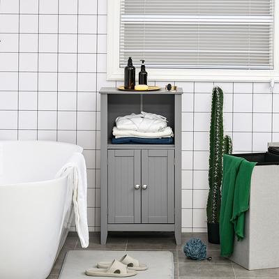 kleankin Tall Bathroom Storage Cabinet, Free Standing Bathroom