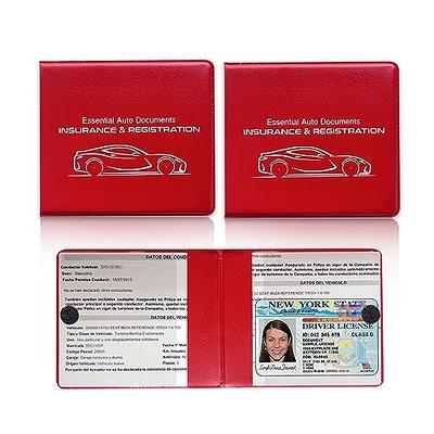 Ziciner Car Registration Insurance Holder, 2Pack Essential Auto