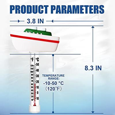 Floating Pool Mechanical Thermometer with String Water Temperature  Thermometer with Accurate Temperature Readings Perfect for Outdoor and  Indoor