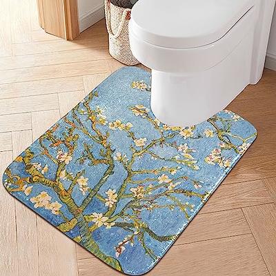 BYSURE Lavender Bathroom Rugs Sets 3 Piece Memory Foam Non Slip Bath Mats  for Bathroom Floor, Soft Washable Bathroom Mats and Rugs Sets for Toilet