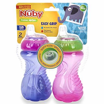 Nuby Easy-Grip Soft Straw Sippy Cup, 10 fl oz, 2 Count - Yahoo Shopping