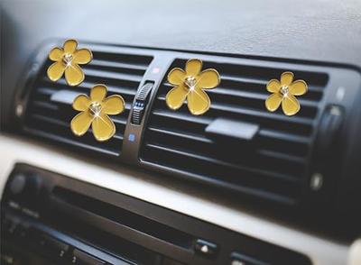 6 Pack Car Air Vent Clips Colorful Daisy Flower Car Air Freshener