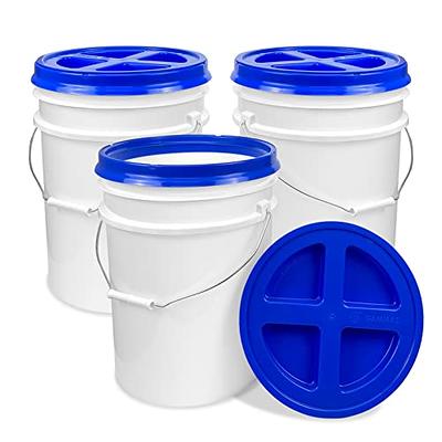 5 Gallon Bucket with Gamma Seal Screw on Airtight Lid, Food Grade Storage,  Premium HPDE Plastic, BPA Free, Durable 90 Mil All Purpose Pail, Made in  USA (3 Count) - Yahoo Shopping