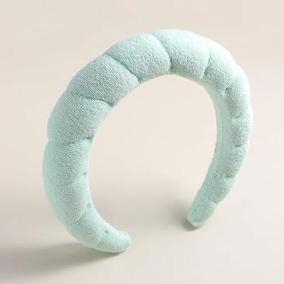  WLLHYF Spa Headband Facial Makeup Head Band Microfiber Soft  Coral Fleece Head Wraps Snail Cartoon Cute Hair Accessories Elastic  Skincare Hair Band for Women Girls Washing Face Beauty (Blue) 