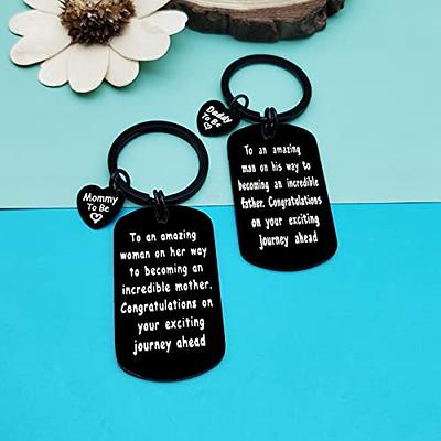 DaintyJewelCoGifts Dear Daddy Personalized First Time Dad Gift Ultrasound Keychain, 1st Time Dad Gift, Expecting Dad Gifts New Dad Gift, Soon to Be Daddy