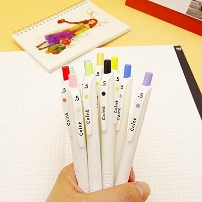 6pcs/set, Retractable Gel Pen, Pink Planner Pens, Kawaii Stationary, Cute  Pens, 0.5mm, Back to School Supplies, Black Gel Pensaesthetic Pens 