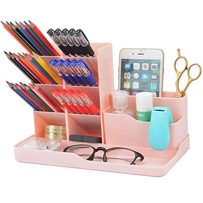 Pen Holder For Desk Cute - Pencil Holder With 2 Drawer - Kawaii Desk