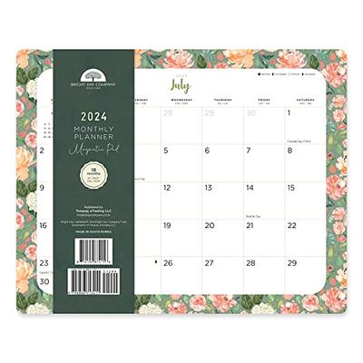 2023-2024 Magnetic Refrigerator Calendar Wall Calendar Pad by Bright Day,  18 Month 8 x 10 Inch, July 2023-December 2024, Abstract Art