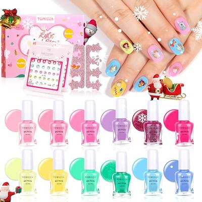  Kids Nail Polish Set for Girls, Nail Art Kit for Ages 7-12 -  Girl Gifts - Nail Polish Non Toxic Girl stuff for Spa Makeup Manicures -  Birthday Gift for